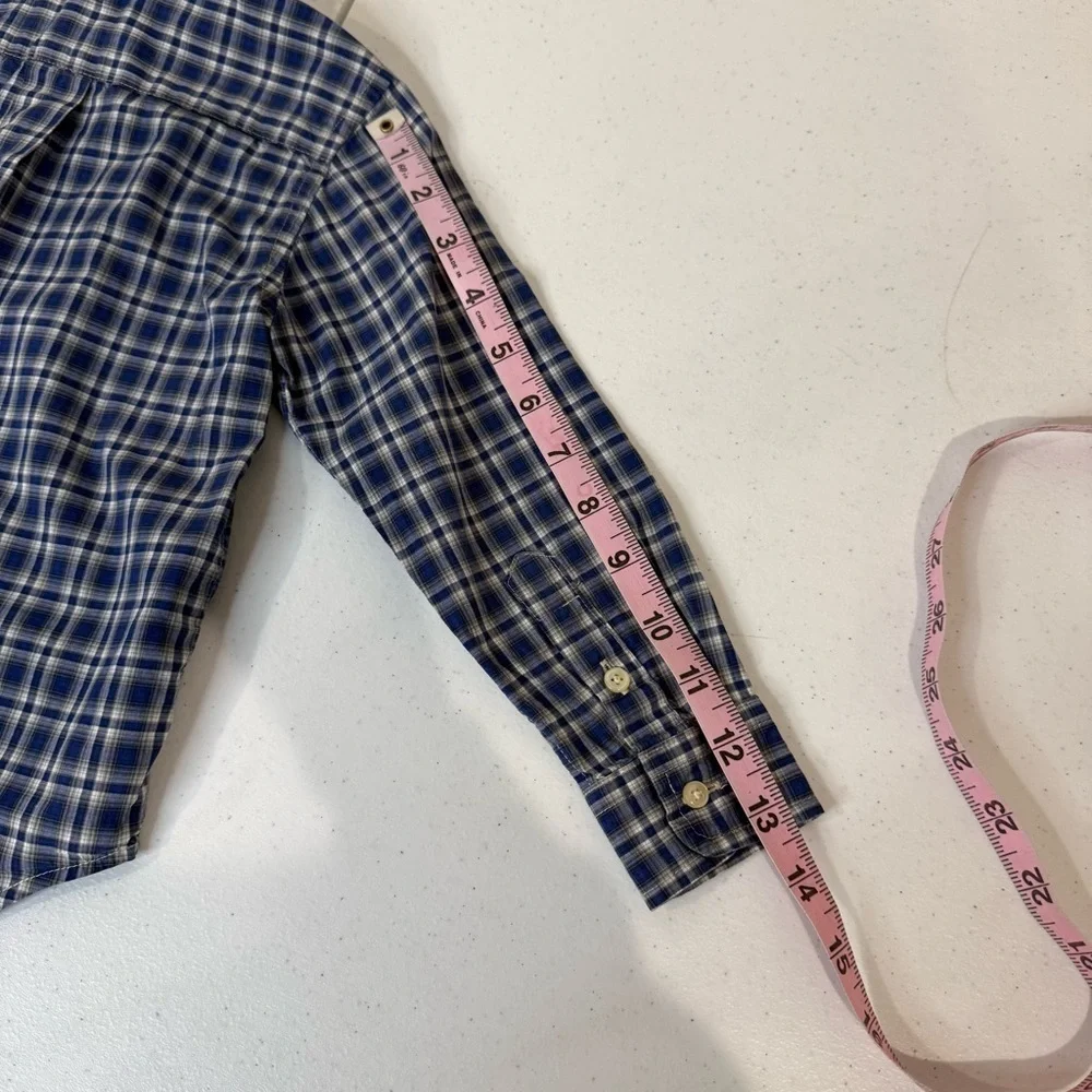 Ralph Lauren Button Down Shirt Long Sleeves Blue Plaid Boy’s Size 4